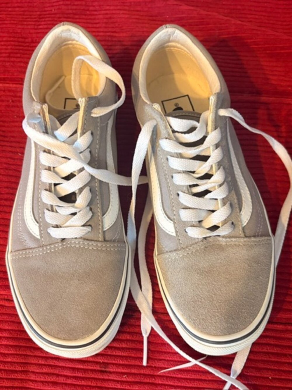 Vans Off the Wall Gray White Woman's Shoes Size 7